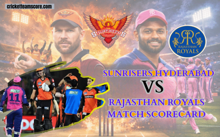 sunrisers hyderabad vs rajasthan royals match scorecard​