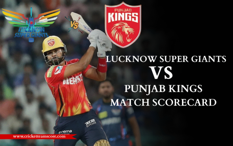 lucknow super giants vs punjab kings match scorecard