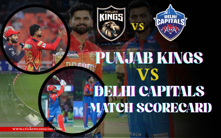 punjab kings vs delhi capitals match scorecard