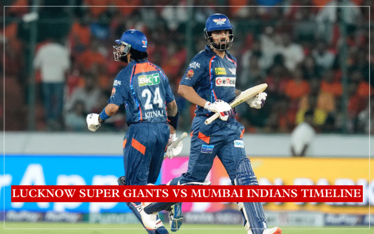 lucknow super giants vs mumbai indians timeline